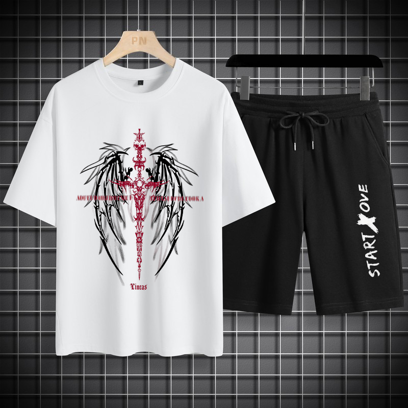 Summer Clothing Drip - 1 peça de conjunto de camiseta