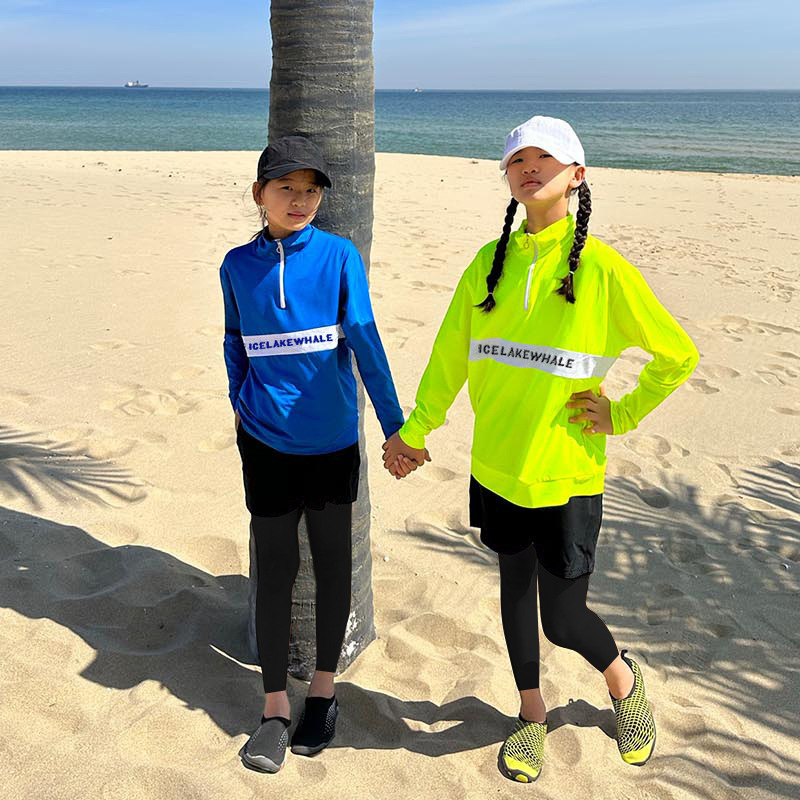 Rash Guard Long Sleeve - Três peças Neon Cover Up Swimwear