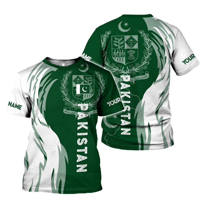Summer Clothing Pakistan - Bandeira masculina do Paquistão Camisetas estampadas