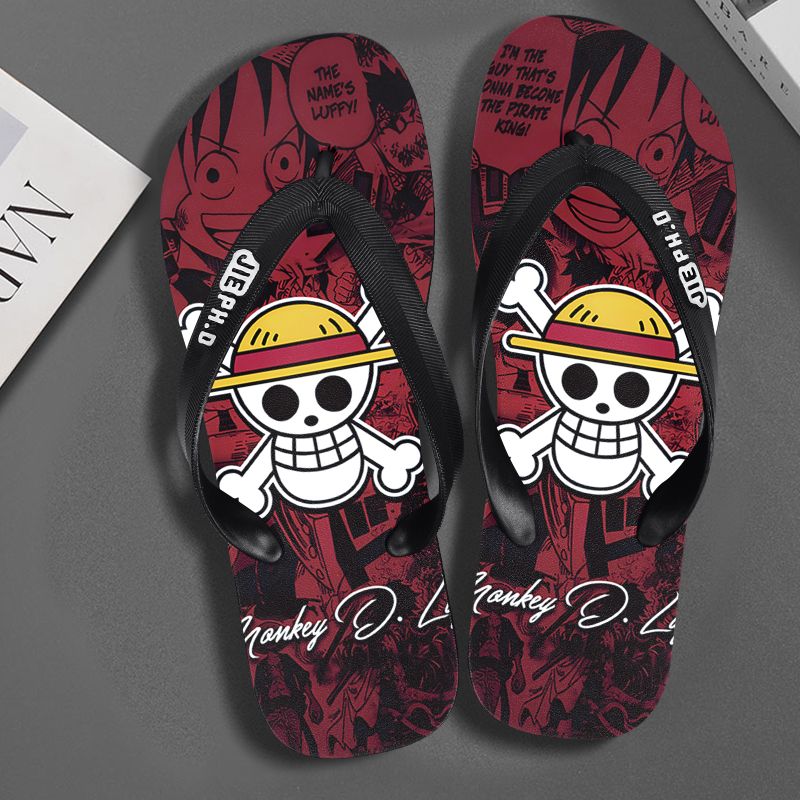 Summer Clothing Gifts - Novos chinelos de anime One Piece,