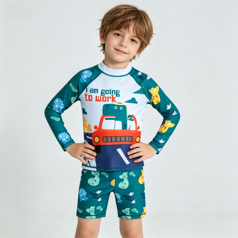 Rash Guard Long Sleeve - Conjunto de roupa de banho infantil