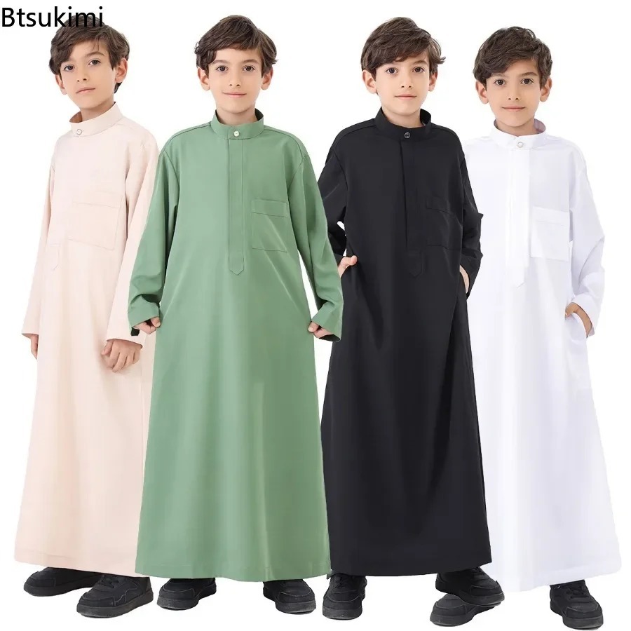 Summer Clothing Pakistan - Muçulmano crianças roupas meninos moda sólida