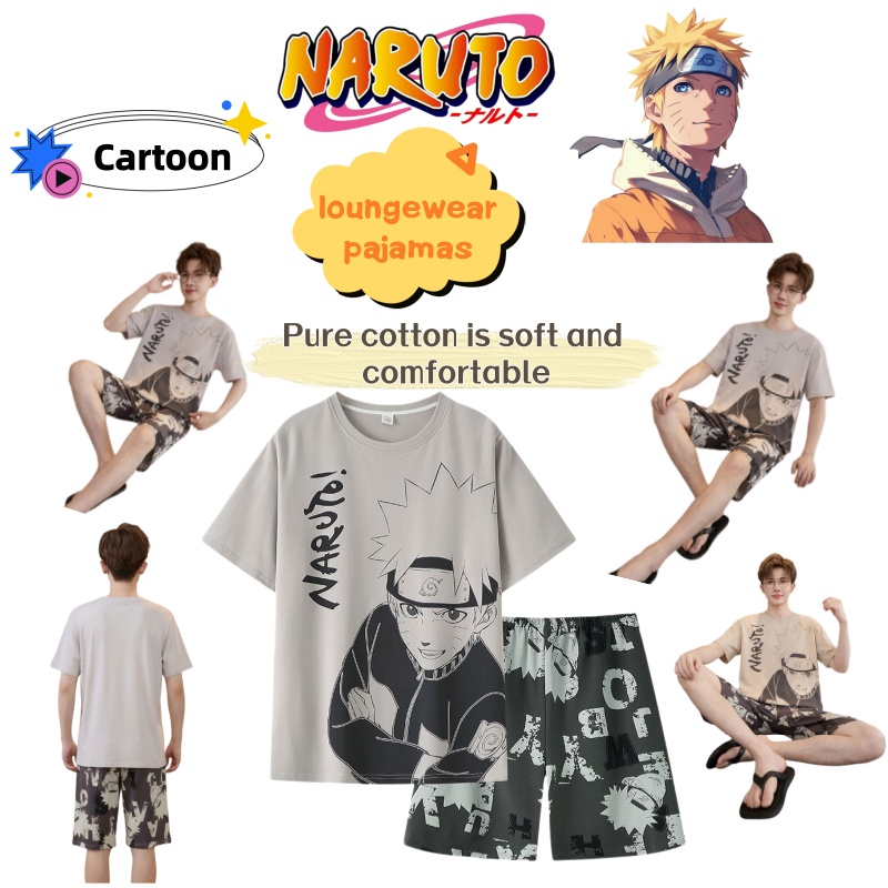 Summer Clothing Recommendations - Conjunto de pijamas masculinos de algodão