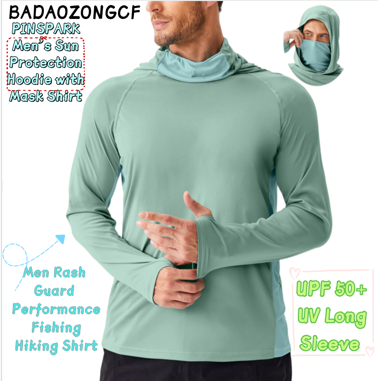 Summer Hiking Clothing - Camiseta Masculina com Proteção Solar e