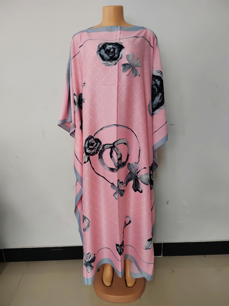 Summer Clothing Recommendations - Vestidos Kaftan Maxi de Seda Estampada,