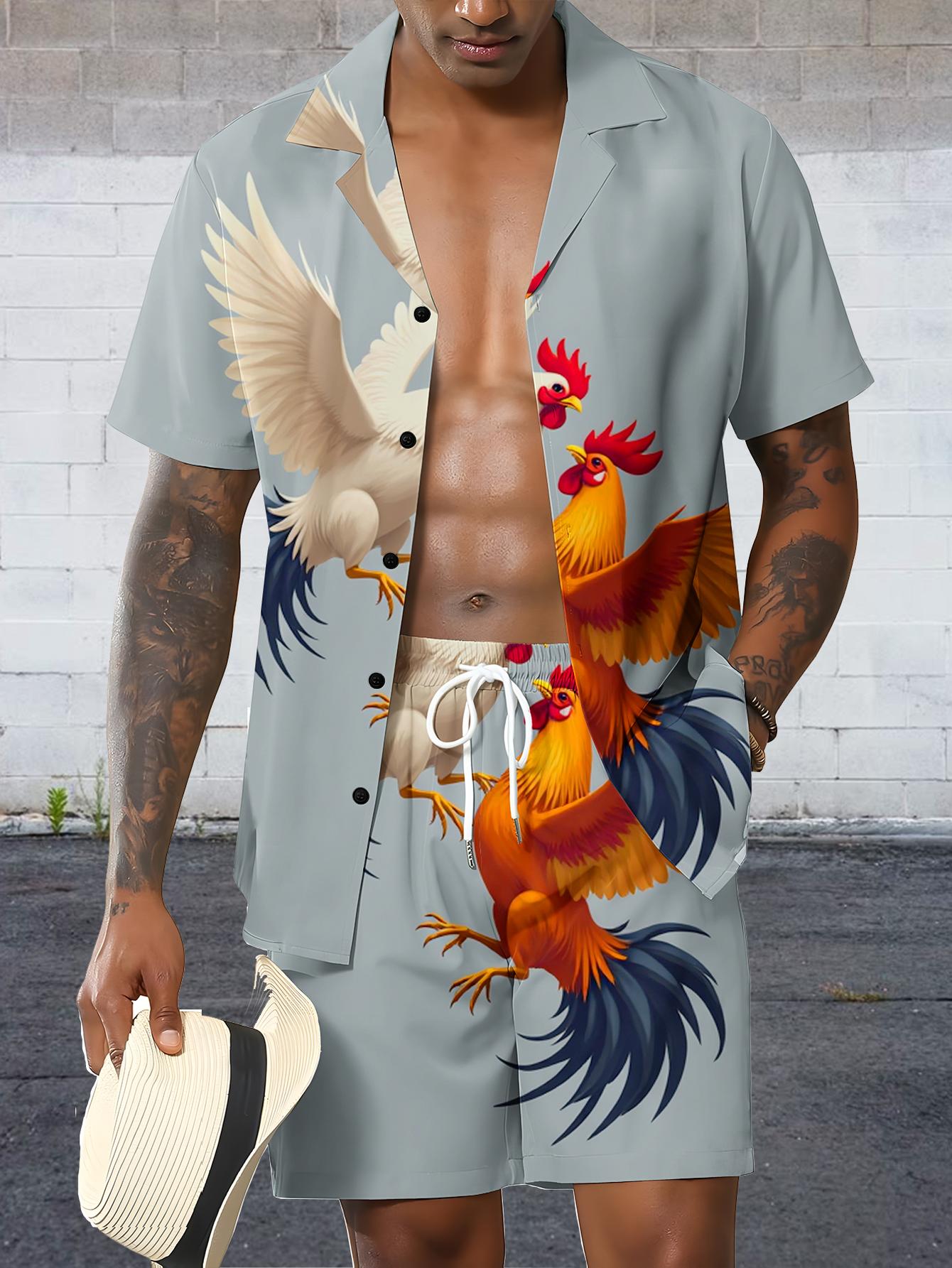 Summer Clothing Drip - Conjuntos de Camisas Masculinas 2026 Primavera/Verão,