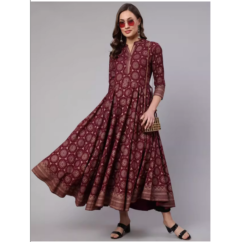 Summer Clothing Pakistan - Coleção Primavera/Verão Vestido Longo em Estilo