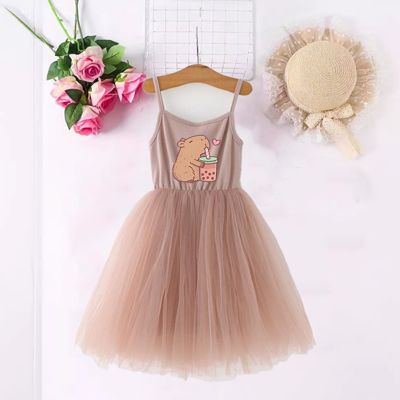 Summer Clothing Gifts - Capivara meninas vestidos anime impresso bonito