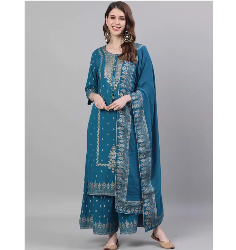 Summer Clothing Pakistan - Conjunto de Três Peças Estilo Étnico