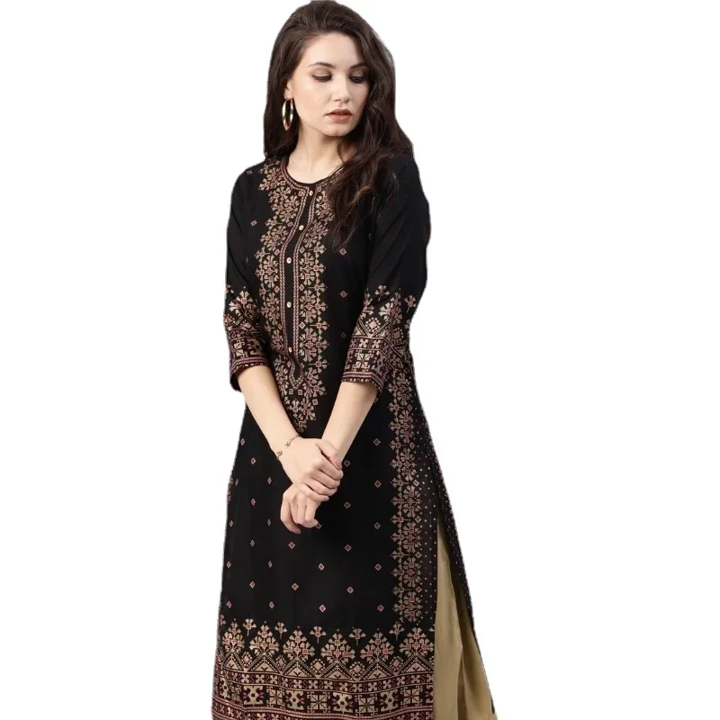 Summer Clothing Pakistan - Vestido indiano Kurtas para mulheres primavera