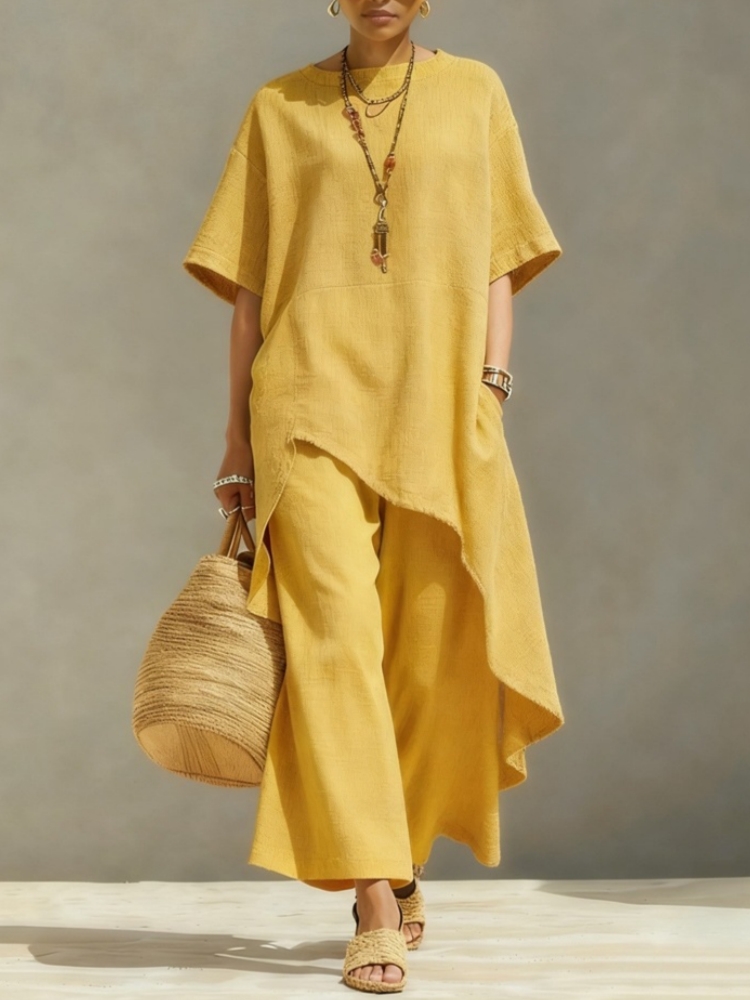 Conjuntos de Calças de Algodão - Summer Linen Clothing For Women avaliação e preço