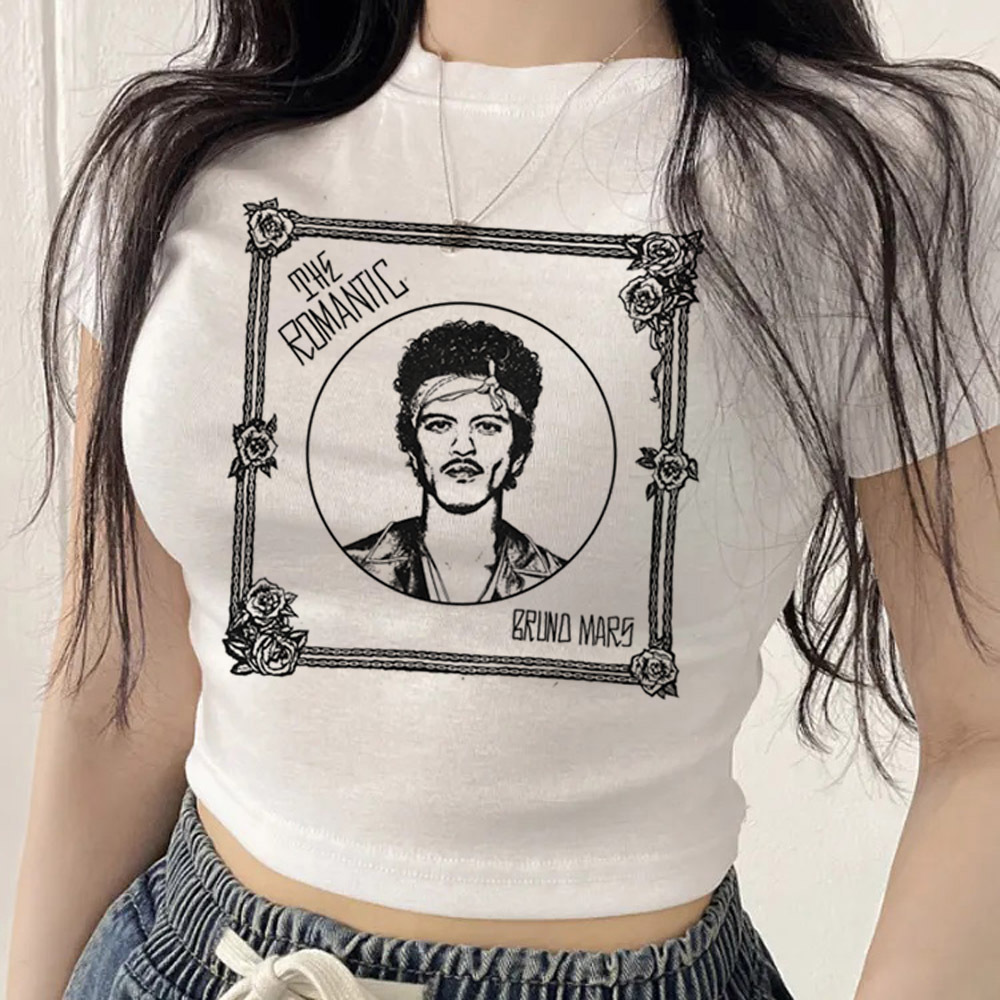 Camiseta crop top Bruno Mars,  - Summer Clothing Teens avaliação e preço