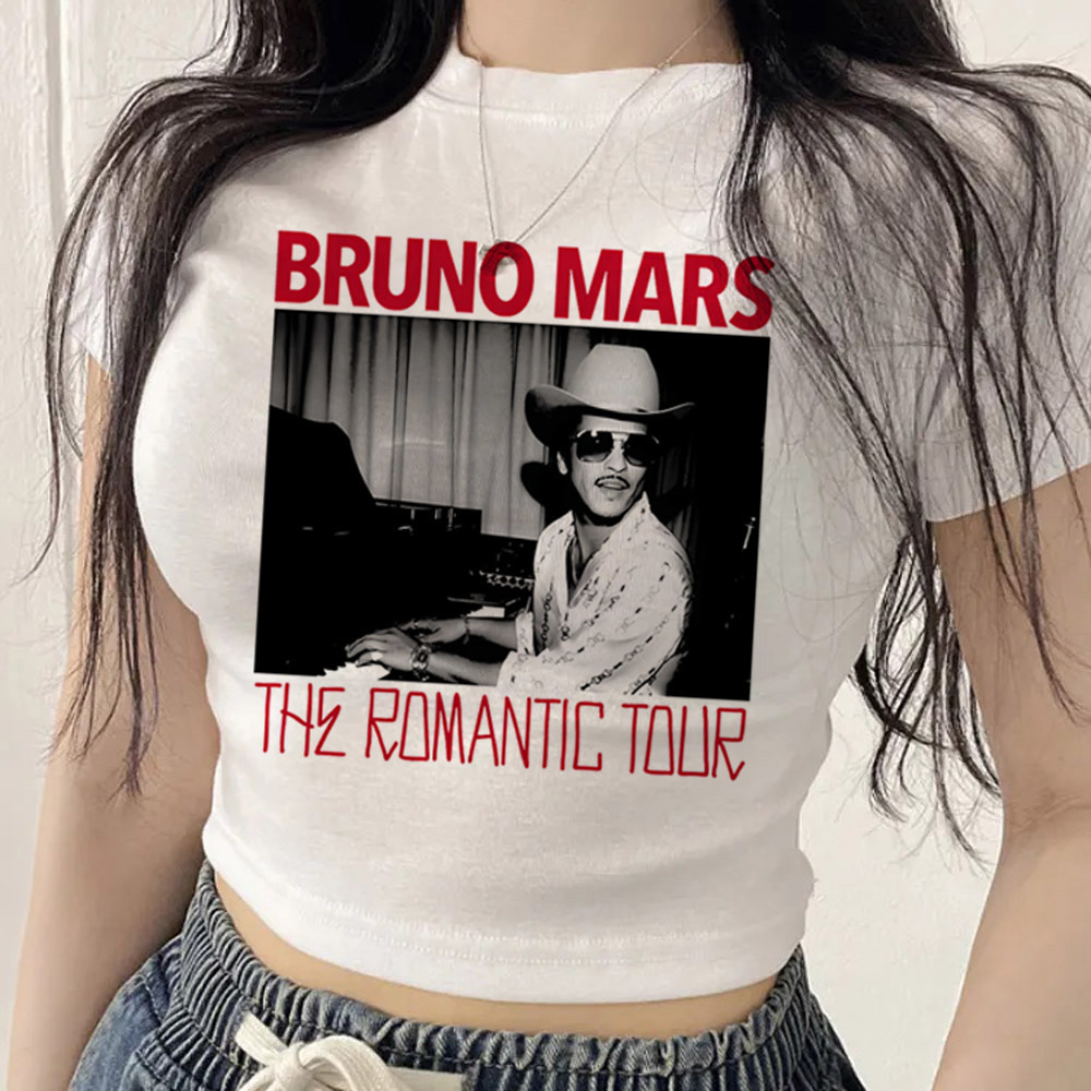 Camiseta crop top Bruno Mars,  - Summer Clothing Teens avaliação e preço