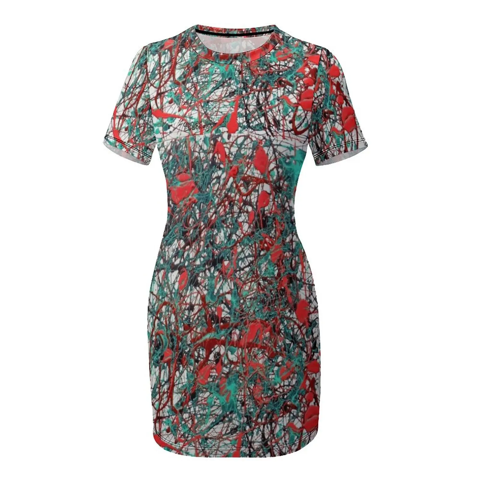Vestido Abstrato Laranja Turqu - Summer Clothing Drip avaliação e preço