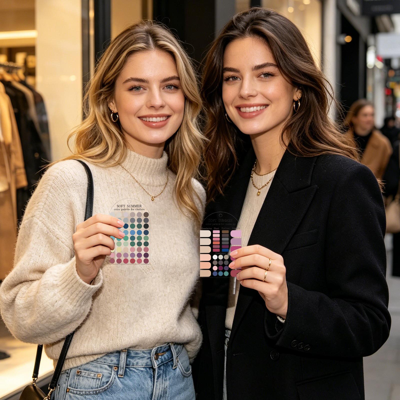 2 Cartões de Paleta de Cores S - Summer Clothing Color Palette avaliação e preço