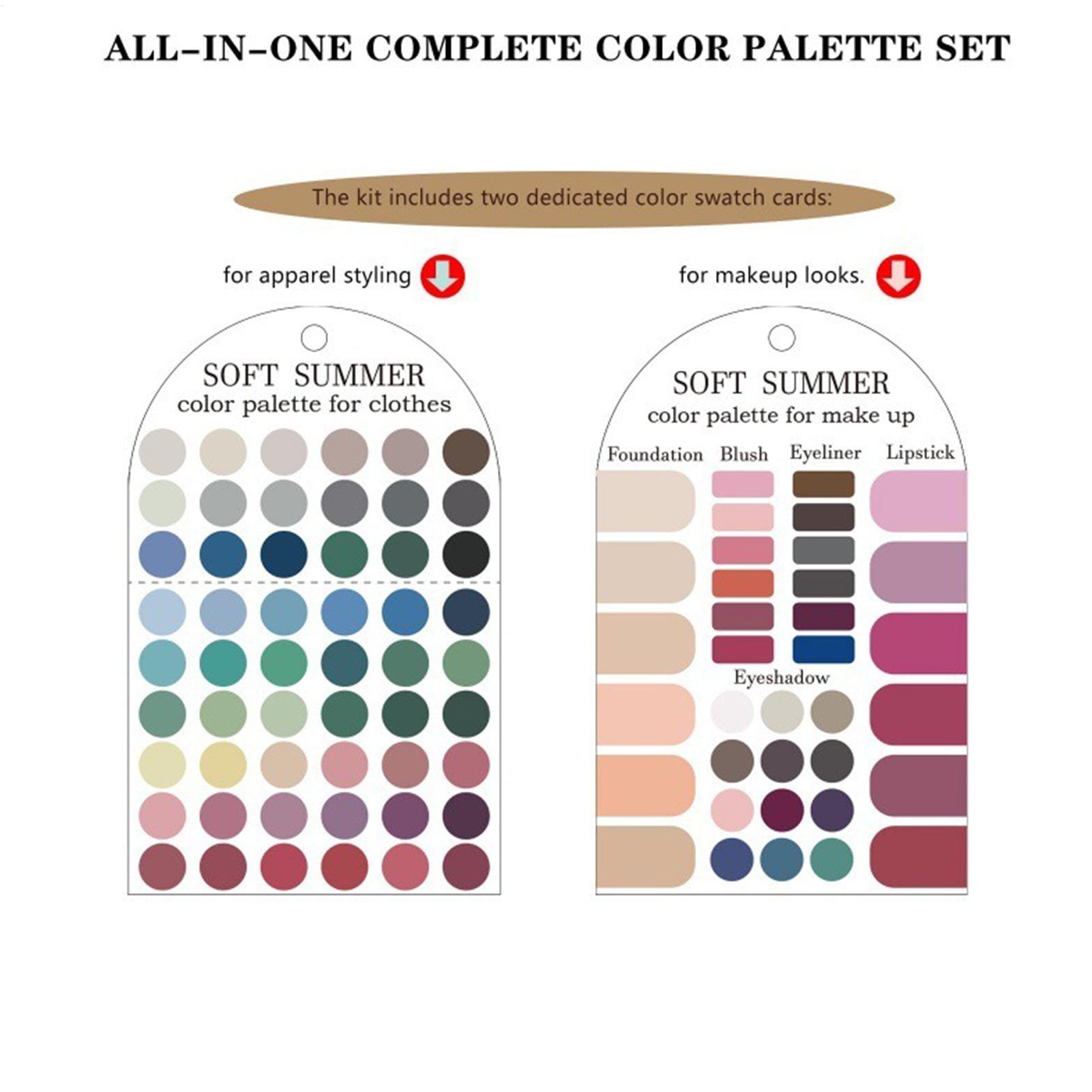 2 Cartões de Paleta de Cores S - Summer Clothing Color Palette avaliação e preço