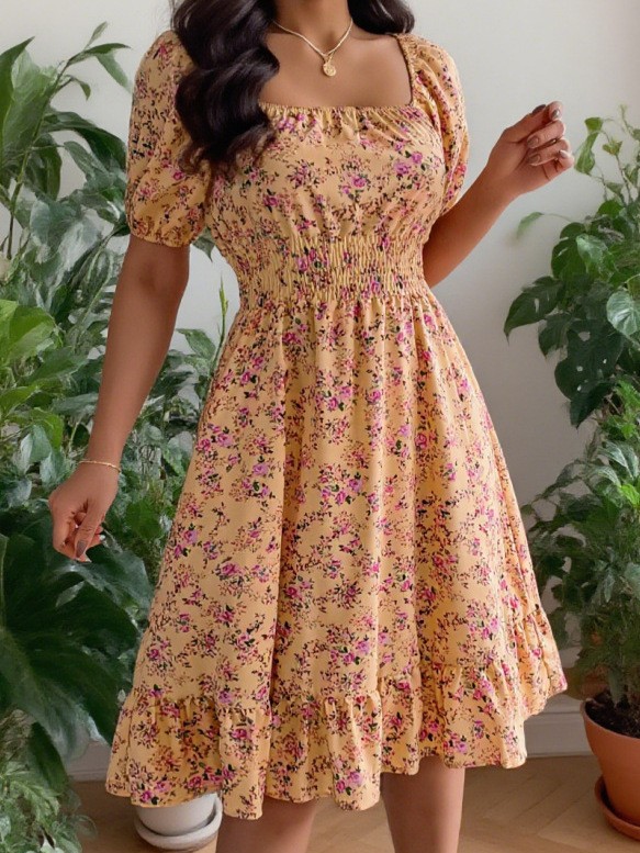 Vestido Midi Feminino de Verão - Summer Clothing Pakistan avaliação e preço