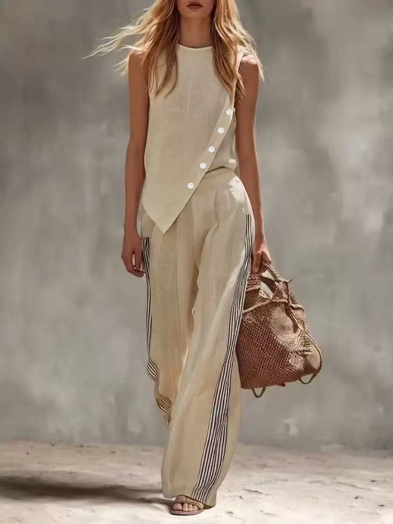 Conjunto de 2 Peças de Linho S - Summer Linen Clothing For Women avaliação e preço