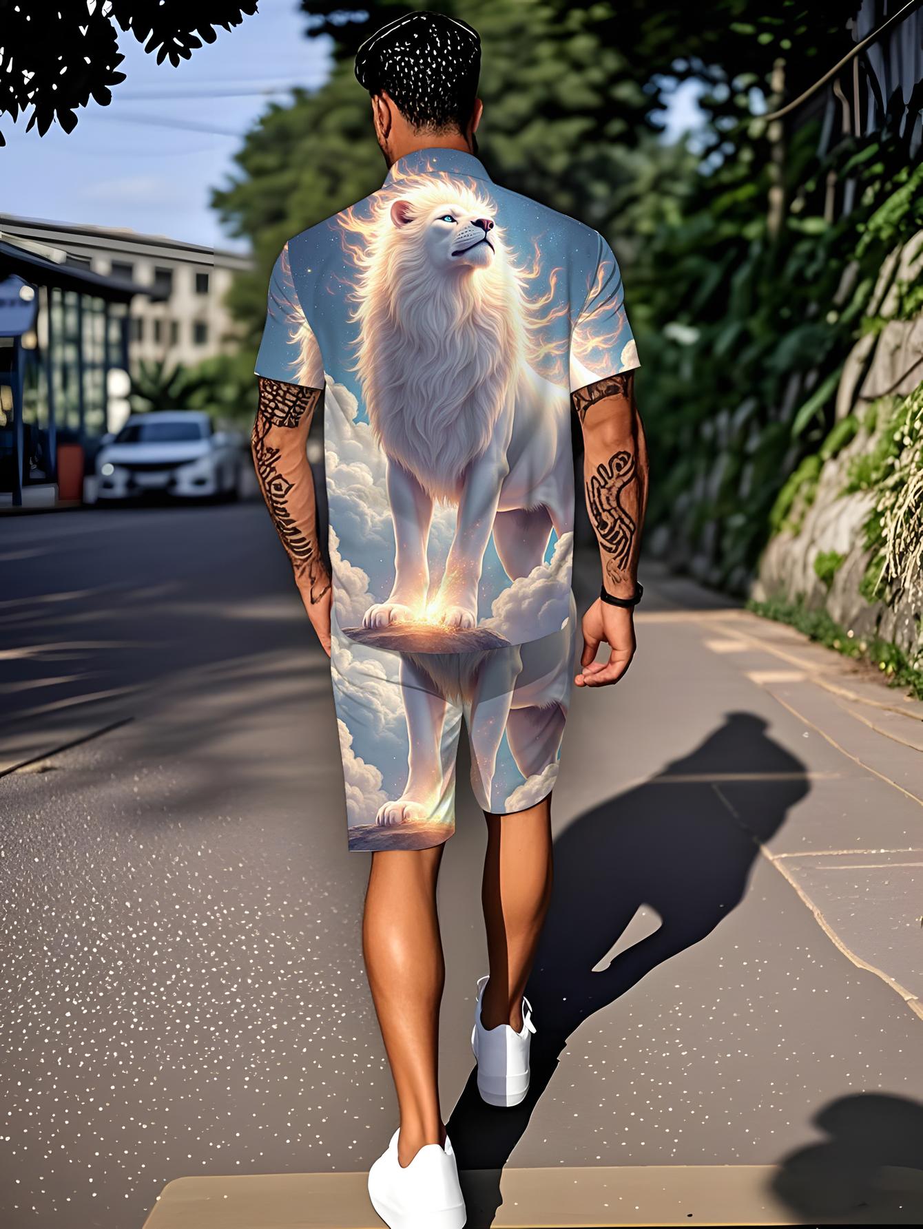 Conjuntos de Camisas Masculina - Summer Clothing Drip avaliação e preço