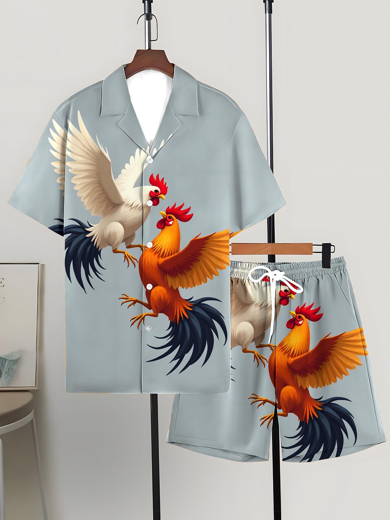 Conjuntos de Camisas Masculina - Summer Clothing Drip avaliação e preço