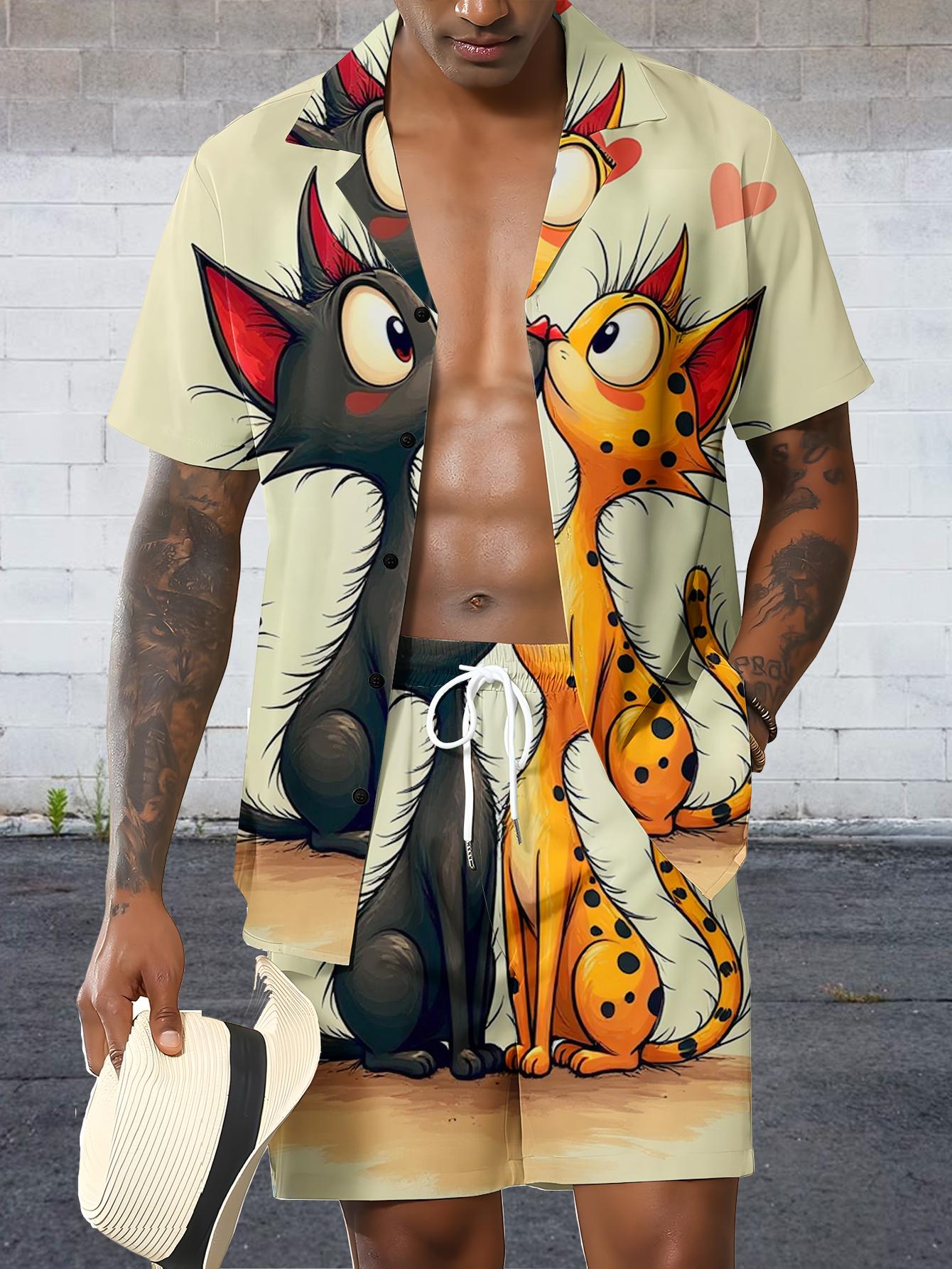 Conjuntos de Camisas Masculina - Summer Clothing Drip avaliação e preço