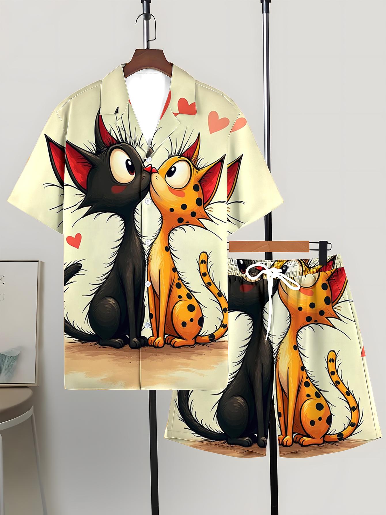 Conjuntos de Camisas Masculina - Summer Clothing Drip avaliação e preço