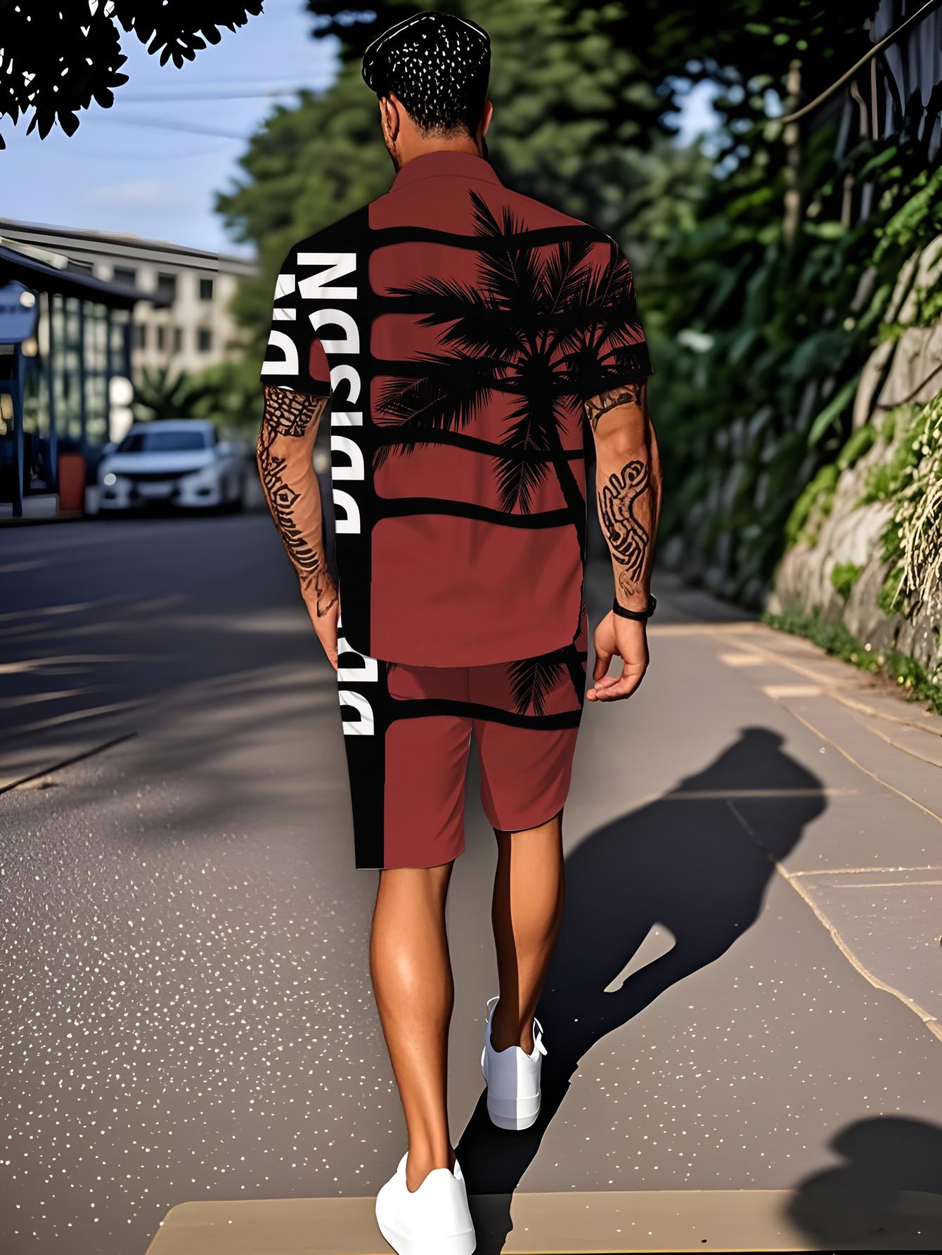 Conjuntos de Camisas Masculina - Summer Clothing Drip avaliação e preço