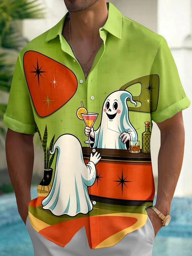 Camisa Masculina de Halloween  - Summer Clothing Drip avaliação e preço