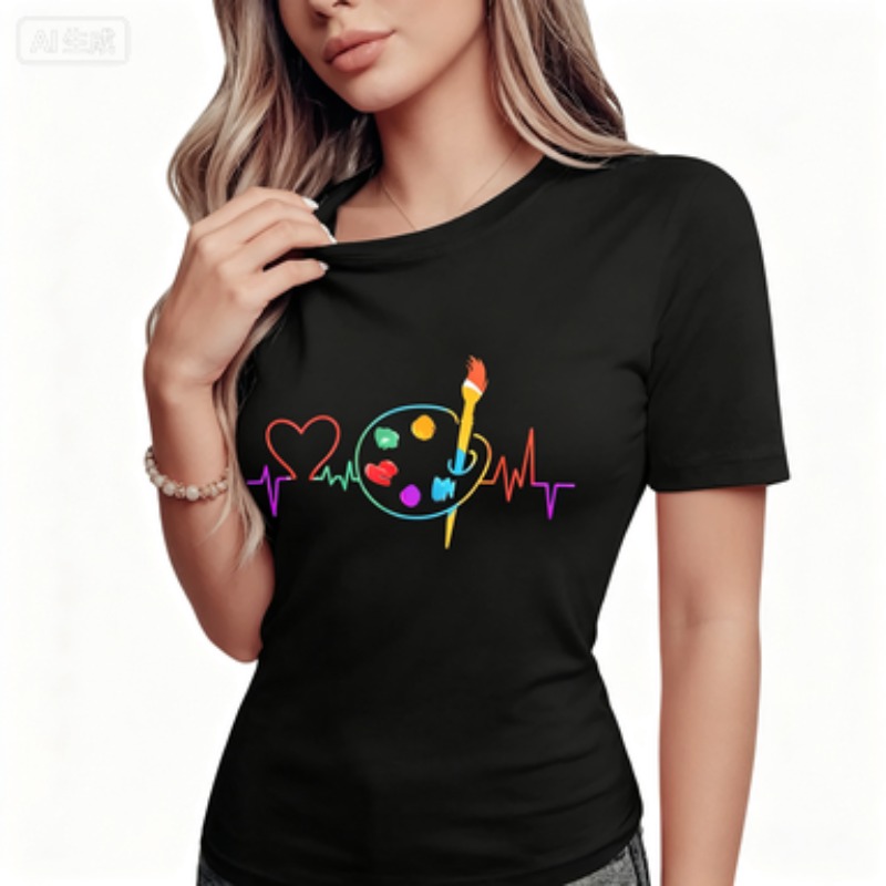 Camiseta Casual Feminina Color - Summer Clothing Color Palette avaliação e preço