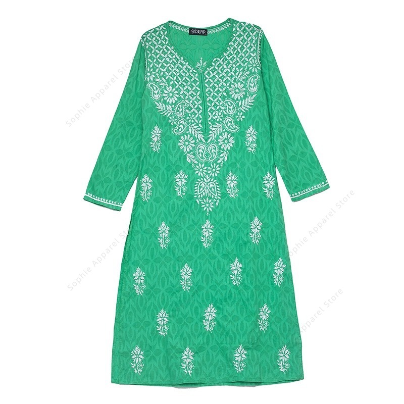 Feminino bordado kurti indiano - Summer Clothing Pakistan avaliação e preço