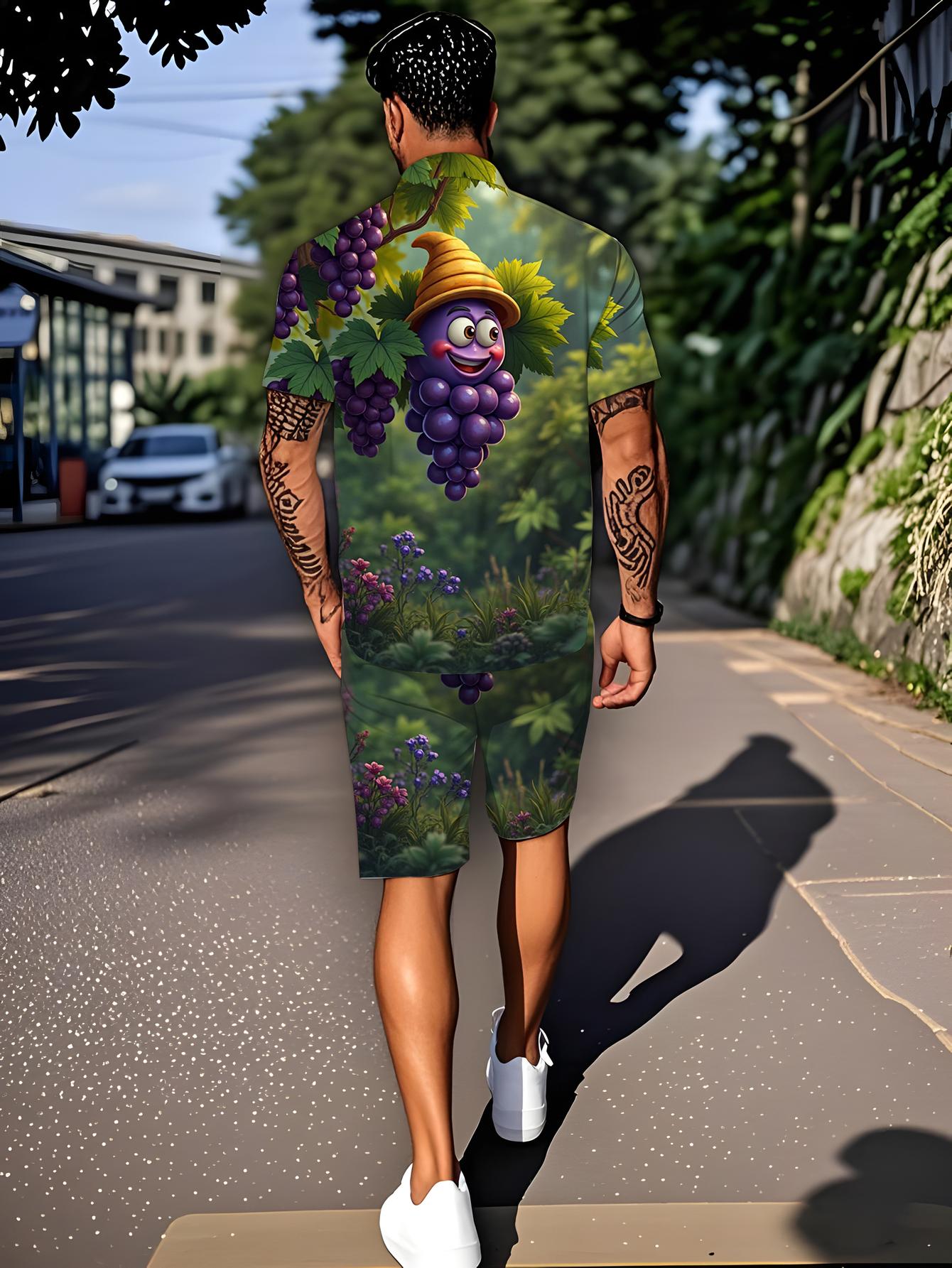 Conjuntos de Camisas Masculina - Summer Clothing Drip avaliação e preço