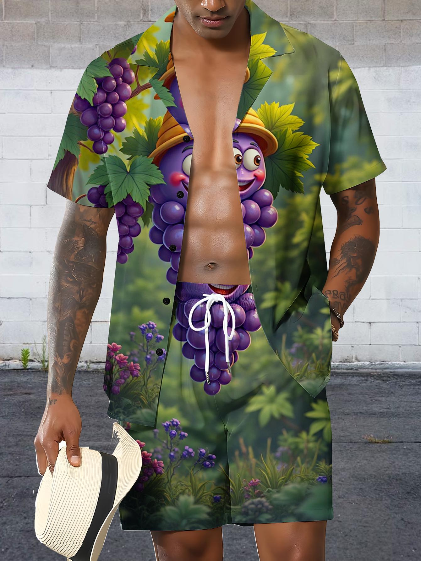 Conjuntos de Camisas Masculina - Summer Clothing Drip avaliação e preço