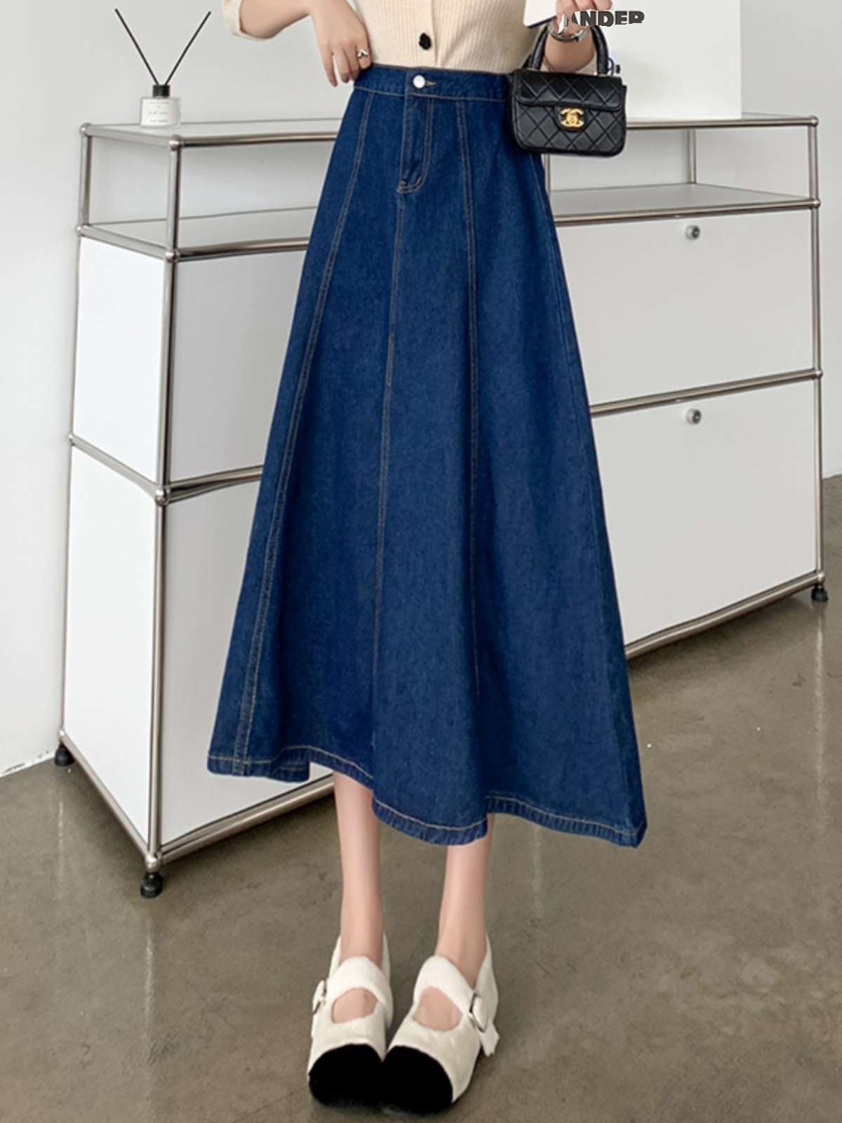 Saia Midi A-Line de Cintura Al - Summer Clothing Recommendations avaliação e preço