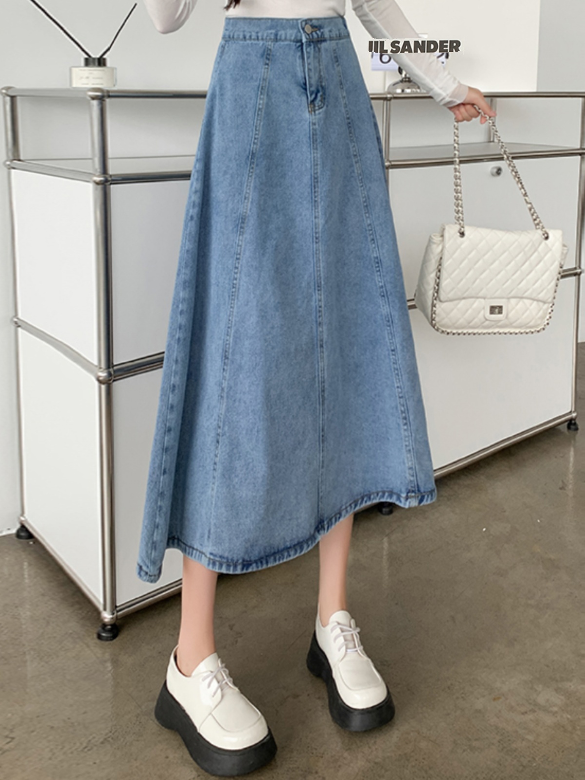 Saia Midi A-Line de Cintura Al - Summer Clothing Recommendations avaliação e preço