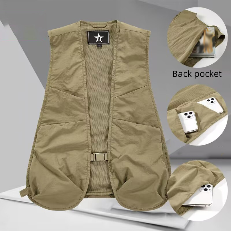 Leve unisex colete multi-bolso - Summer Hiking Clothing avaliação e preço