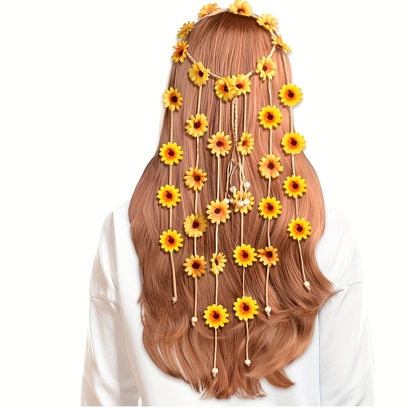 Tiara hippie de flores, coroa  - Summer Linen Clothing For Women avaliação e preço