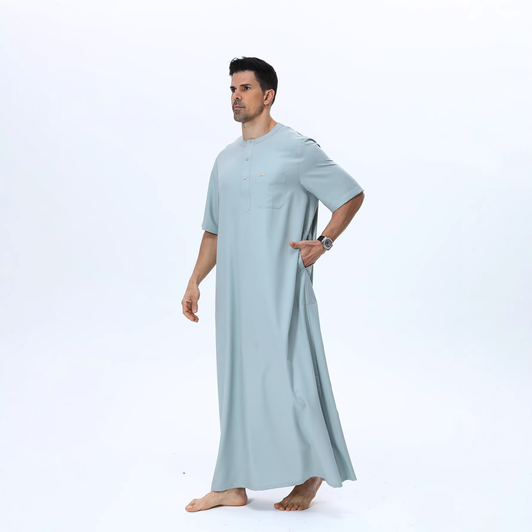 Abaya Kaftan para Homens Muçul - Summer Clothing Pakistan avaliação e preço