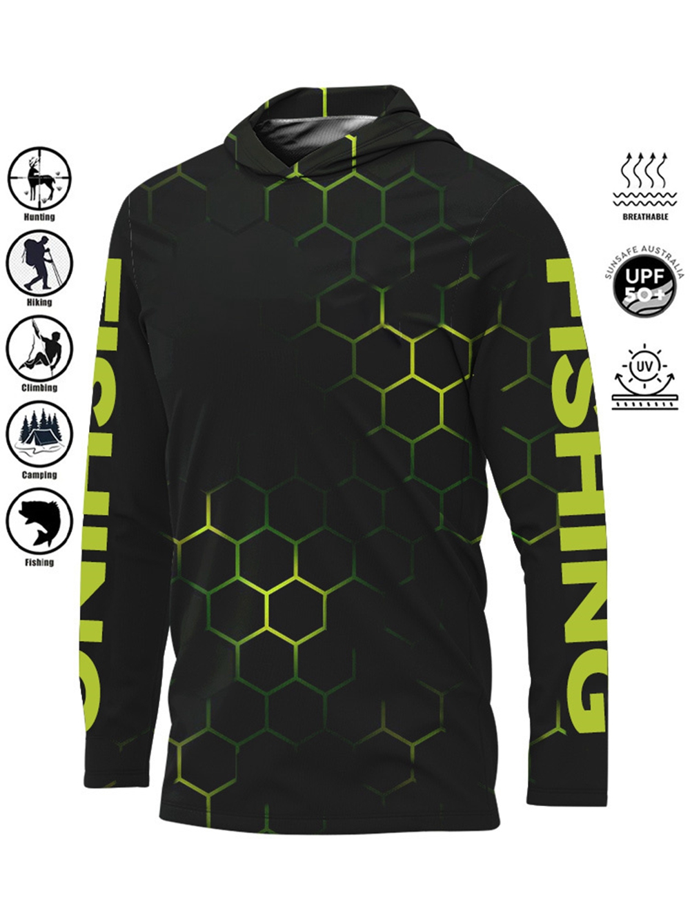 Camisa de pesca MALFC com capu - Rash Guard Long Sleeve avaliação e preço