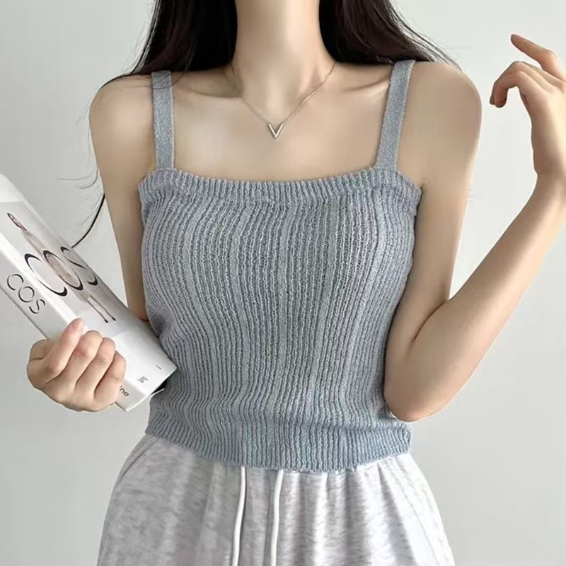 Top cami de malha para mulhere - Summer Clothing Teens avaliação e preço