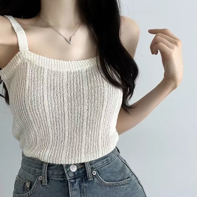 Top cami de malha para mulhere - Summer Clothing Teens avaliação e preço