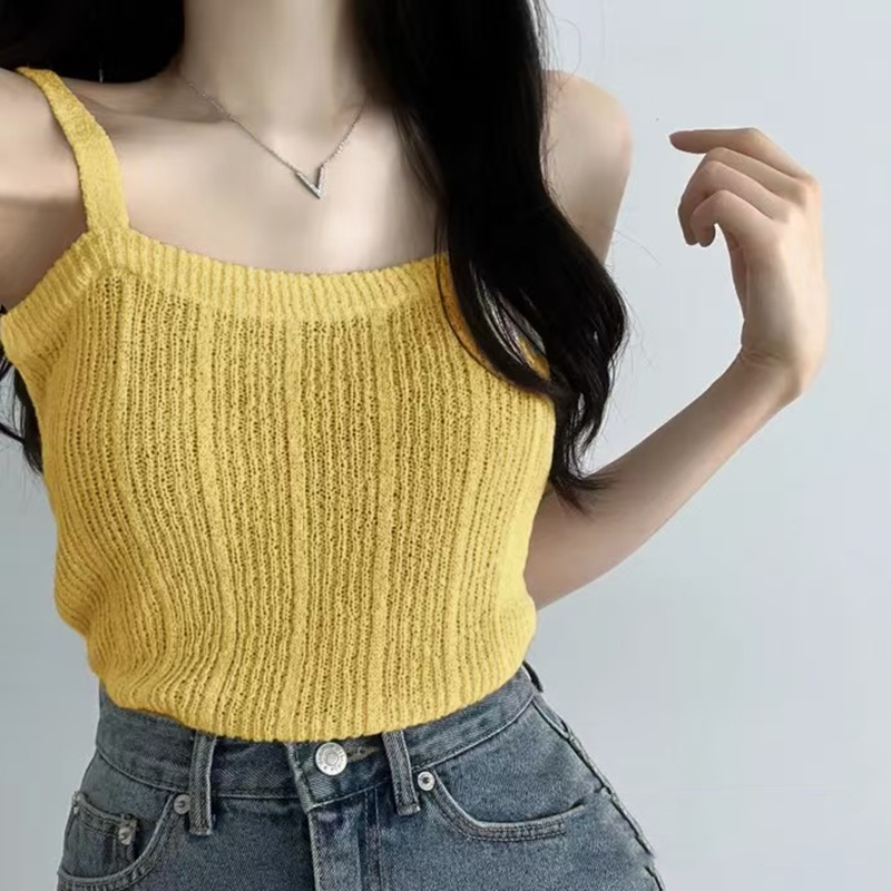 Top cami de malha para mulhere - Summer Clothing Teens avaliação e preço